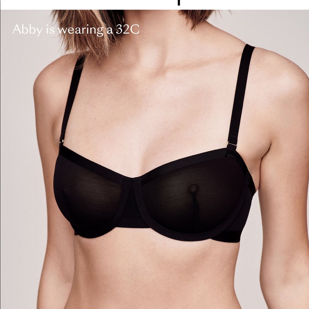 CUUP balconette bra 34b black- lightly used